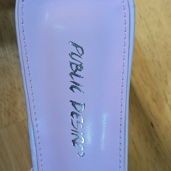 Lightly Worn Public Desire Pink Persplex 4-inch Heels - Size US 7, UK 5, EU 38 - Picture 3 of 10